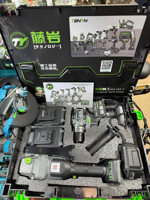 Набор инструментов Tenyn Акб Шуруповерт EX21 + Ушм EX125